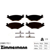 Передние тормозные колодки 208891731 Otto Zimmermann