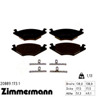 Передні гальмівні колодки 208891731 Otto Zimmermann