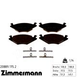 Передние тормозные колодки 208891752 Otto Zimmermann