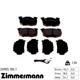 Передние тормозные колодки 209051801 Otto Zimmermann