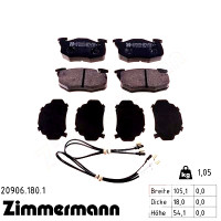 Передние тормозные колодки 209061801 Otto Zimmermann
