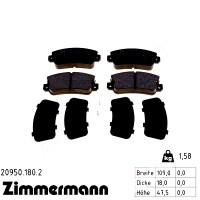 Передние тормозные колодки 209501802 Otto Zimmermann