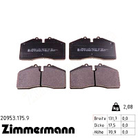 Передние тормозные колодки 209531759 Otto Zimmermann