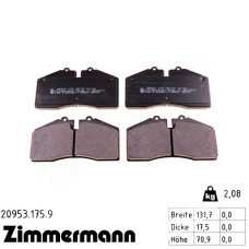 Передние тормозные колодки 209531759 Otto Zimmermann
