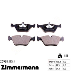 Передние тормозные колодки 209681751 Otto Zimmermann