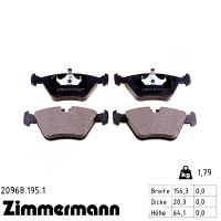 Передні гальмівні колодки 209681951 Otto Zimmermann