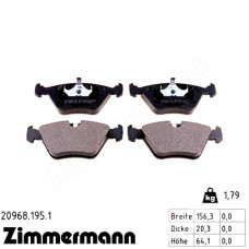 Передние тормозные колодки 209681951 Otto Zimmermann