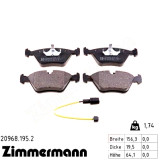 Передние тормозные колодки 209681952 Otto Zimmermann