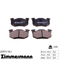 Задние тормозные колодки 209731101 Otto Zimmermann