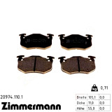 Задние тормозные колодки 209741101 Otto Zimmermann