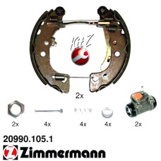 20990.105.1 Zimmermann Комплект барабанных тормозных колодок на PEUGEOT 106 II (1A_, 1C_) с двигателем 1.1 i