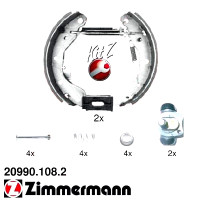 20990.108.2 Zimmermann Комплект барабанных тормозных колодок на OPEL ASTRA F (T92) с двигателем 1.8 i (F19, M19)