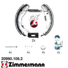 20990.108.2 Zimmermann Комплект барабанных тормозных колодок на OPEL ASTRA F (T92) с двигателем 1.8 i (F19, M19)