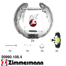 20990.108.4 Zimmermann Комплект барабанных тормозных колодок на SKODA OCTAVIA I Combi (1U5) с двигателем 1.9 TDI