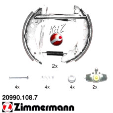 20990.108.7 Zimmermann Комплект барабанных тормозных колодок на VW POLO Kasten (86CF) с двигателем 1.3