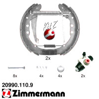 20990.110.9 Zimmermann Комплект барабанных тормозных колодок на VW CADDY II Kasten (9K9A) с двигателем 1.4