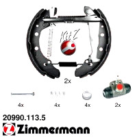 20990.113.5 Zimmermann Комплект барабанных тормозных колодок на SKODA FELICIA II (6U1) с двигателем 1.9 D