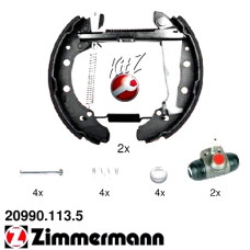 20990.113.5 Zimmermann Комплект барабанных тормозных колодок на SKODA FELICIA I (6U1) с двигателем 1.6 LX