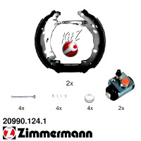 20990.124.1 Zimmermann Комплект барабанных тормозных колодок на CITROËN C3 I (FC_, FN_) с двигателем 1.4 16V HDi