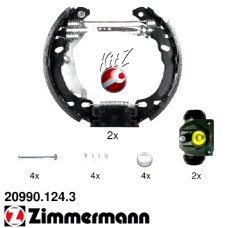 20990.124.3 Zimmermann Комплект барабанных тормозных колодок на FIAT PANDA / PANDA CLASSIC (169_) с двигателем 1.2 (169AXF2A, 169AXF1A)