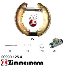 20990.125.4 Zimmermann Комплект барабанных тормозных колодок на FORD TRANSIT TOURNEO с двигателем 2.2 TDCi