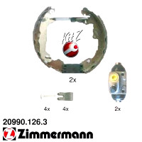 20990.126.3 Zimmermann Комплект барабанних гальмівних колодок на FORD FOCUS Turnier (DNW) з двигуном 1.8 16V
