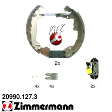 20990.127.3 Zimmermann Комплект барабанных тормозных колодок на FORD FOCUS Turnier (DNW) с двигателем 1.8 Turbo DI / TDDi