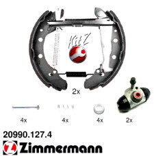 20990.127.4 Zimmermann Комплект барабанных тормозных колодок на SKODA FELICIA I Kombi (6U5) с двигателем 1.3 LX