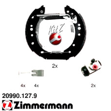 20990.127.9 Zimmermann Комплект барабанных тормозных колодок на MITSUBISHI COLT VI (Z3_A, Z2_A) с двигателем 1.1