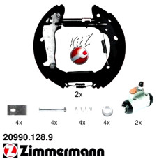 20990.128.8 Zimmermann Комплект барабанных тормозных колодок на CITROËN XSARA (N1) с двигателем 1.9 D