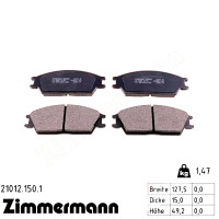 Передние тормозные колодки 210121501 Otto Zimmermann