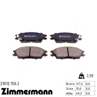 21012.150.2 Zimmermann Передние тормозные колодки на HYUNDAI GETZ (TB) с двигателем 1.3 i
