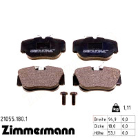 Передние тормозные колодки 210551801 Otto Zimmermann
