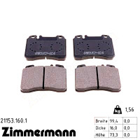 Передние тормозные колодки 211531601 Otto Zimmermann