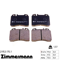 Передние тормозные колодки 211531751 Otto Zimmermann