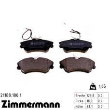 Передние тормозные колодки 211881801 Otto Zimmermann