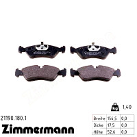Передние тормозные колодки 211901801 Otto Zimmermann