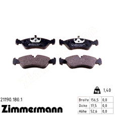Передние тормозные колодки 211901801 Otto Zimmermann