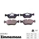 Передние тормозные колодки 212731951 Otto Zimmermann