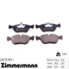 Передние тормозные колодки 212731951 Otto Zimmermann