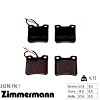 Задние тормозные колодки 212781701 Otto Zimmermann