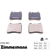 Передние тормозные колодки 213031881 Otto Zimmermann