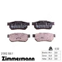 Задние тормозные колодки 213121301 Otto Zimmermann
