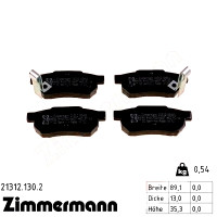Задние тормозные колодки 213121302 Otto Zimmermann