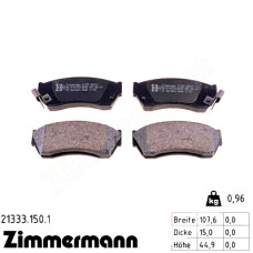 Передние тормозные колодки 213331501 Otto Zimmermann