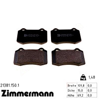 Передні гальмівні колодки 213811501 Otto Zimmermann