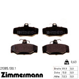 Задние тормозные колодки 213851301 Otto Zimmermann