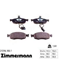 Передние тормозные колодки 213961801 Otto Zimmermann
