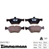 Передние тормозные колодки 214111701 Otto Zimmermann