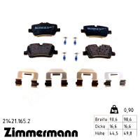 Задние тормозные колодки 214211652 Otto Zimmermann
